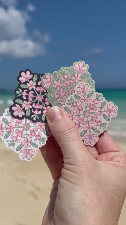 Plumeria Quilt Square Stickers