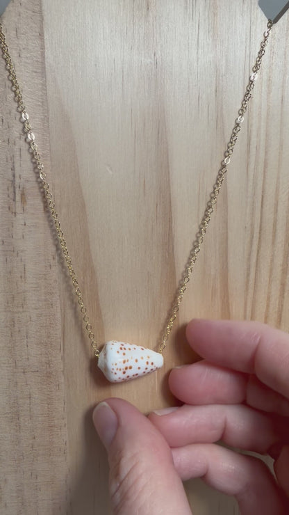 Flea Cone Floating Shell Necklace – Gold Filled | 17"
